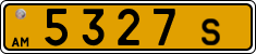 License plate of Armenia, Public transport