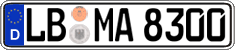 German license plate, Regular plates