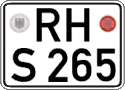 German license plate, Regular plates