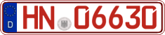 German license plate, Red license plates