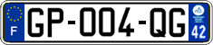 French license plate, SIV (ordinary)
