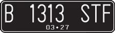 License plate of Indonesia, Regular plates