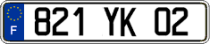 French license plate, FNI