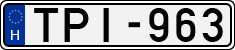 license plates of Hungary, Cars (1990)