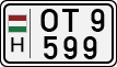 license plates of Hungary, Oldtimers (1990)