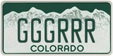 Colorado, Vanity Plates