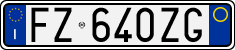 License plate of Italy, Cars (1994 year series)
