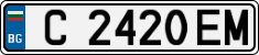 License plate of Bulgaria, Cars