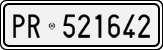 License plate of Italy, Cars (1927 year series)