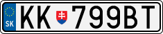 License plate of Slovakia, Cars