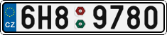 License plate of the Czech Republic, Cars (2001)