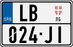 License plate of Serbia, Cars