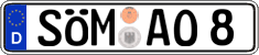 German license plate, Regular plates