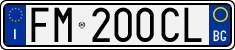 License plate of Italy, Cars (1994 year series)