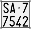 License plate of Italy, Motorcycles (1927 year series)