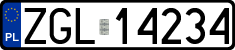 License plates of Poland, Regular car plates
