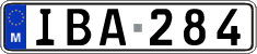 License plate of Malta, Regular plates (ABC 123)