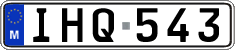 License plate of Malta, Regular plates (ABC 123)