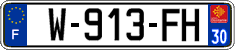 French license plate, SIV (garage)