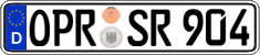 German license plate, Regular plates