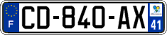 French license plate, SIV (ordinary)