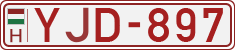 license plates of Hungary, Slow vehicles (red) (1990)