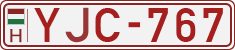 license plates of Hungary, Slow vehicles (red) (1990)