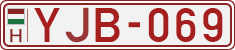 license plates of Hungary, Slow vehicles (red) (1990)
