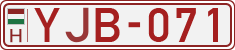 license plates of Hungary, Slow vehicles (red) (1990)