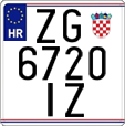 License plate of Croatia, Motorcycles