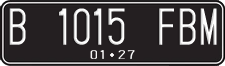 License plate of Indonesia, Regular plates