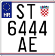 License plate of Croatia, Motorcycles
