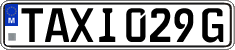 License plate of Malta, Taxi (TAXI 123A)