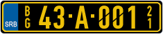 License plate of Serbia, Diplomatic