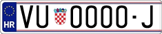 License plate of Croatia, Regular plates