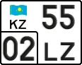 License plate Kazakhstan, Motorcycles (2012)
