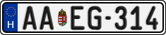 license plates of Hungary, Regular plates (2022)