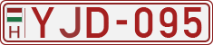 license plates of Hungary, Slow vehicles (red) (1990)
