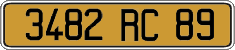 French license plate, FNI
