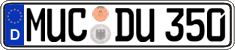German license plate, Regular plates