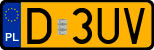 License plates of Poland, Oldtimers