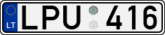 License plate of Lithuania, Cars