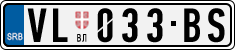 License plate of Serbia, Cars