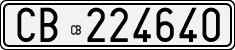 License plate of Italy, Cars (1927 year series)