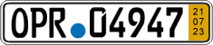 German license plate, Short-term transit plates
