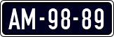 License plate of the Netherlands, Imported oldtimers (cars)