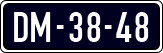 License plate of the Netherlands, Imported oldtimers (cars)