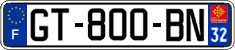 French license plate, SIV (ordinary)