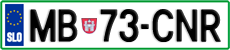 License plate of Slovenia, Cars