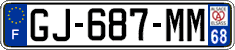 French license plate, SIV (ordinary)